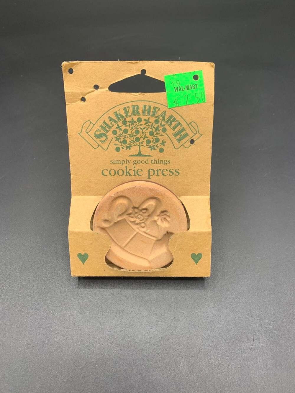 ✨ Vintage 1996 Shaker Hearth Terra Cotta Cookie Press Stamp NIP ✨